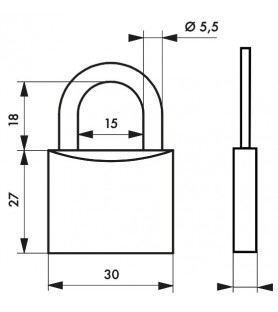 Kłódka Type 1 30 Kabłąk...