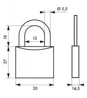 Kłódka Type 1 35 Kabłąk...