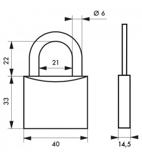 Kłódka Type 1 40 Kabłąk...