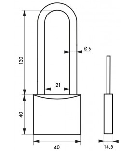 Kłódka Type 1 40 Kabłąk...