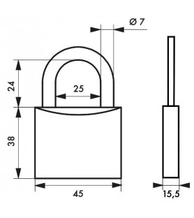 Kłódka Type 1 45 Kabłąk...