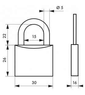 Kłódka Type 1 60 Kabłąk...