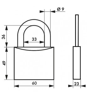 Kłódka Type 1 60 Stalowy...