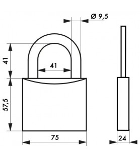 Kłódka Type 1 70 Stalowy...