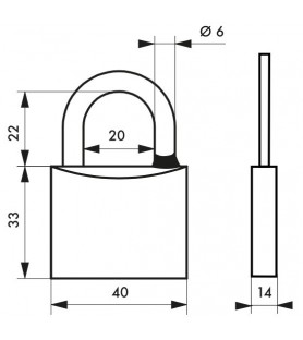 Kłódka Type 1 40 -...