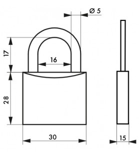 2 Kłódek Type1 30Mm -...