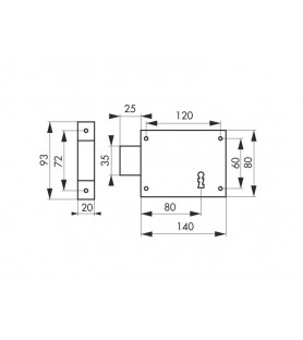 ZAMEK NAWIERZCHNIOWY 140X80...