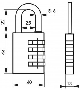 Kłódka jarzmowa TYPE 1 ALU...