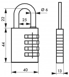 Kłódka jarzmowa TYPE 1 ALU...