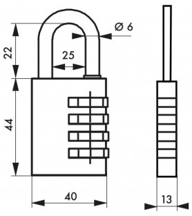 Kłódka jarzmowa TYPE 1 ALU...