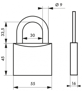 Kłódka jarzmowa MACH 2 55...