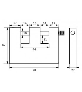 Kłódka trzpieniowa LAND...