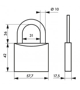 Kłódka TYPE 1+ 60 mm | 2...