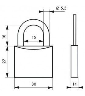Kłódka Astrolock 30 mm (lew) E