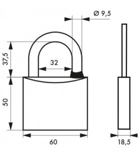 Kłódka TYPE 1 60 mm