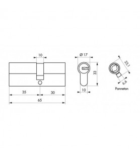 Wkładka 35x30mm SNAP 30 mm...