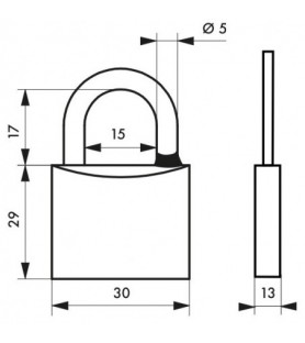 Zestaw 3 kłódek TYPE 1 30...