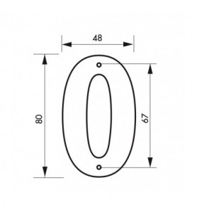 Cyfra 0" wysokość 80 mm |...