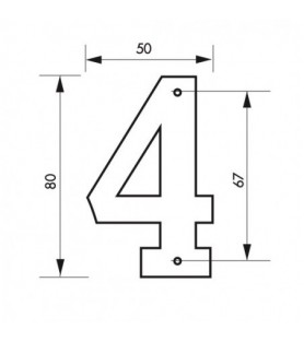 Cyfra 4" wysokość 80 mm |...