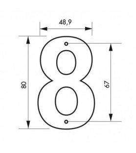 Cyfra 8" wysokość 80 mm |...