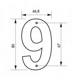 Cyfra 9" wysokość 80 mm |...