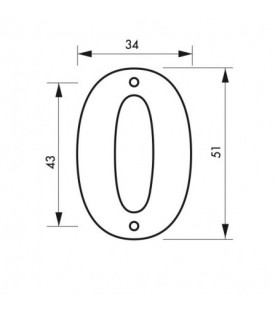 Cyfra 0" wysokość 51 mm na...