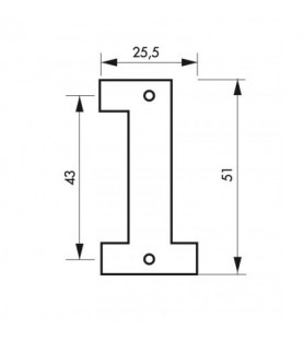 Cyfra 1" wysokość 51 mm na...