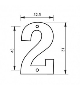 Cyfra 2" wysokość 51 mm na...