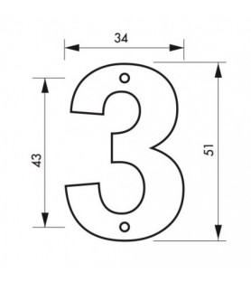 Cyfra 3" wysokość 51 mm na...