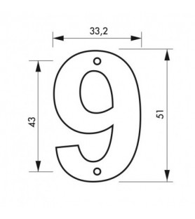 Cyfra 9" wysokość 51 mm na...