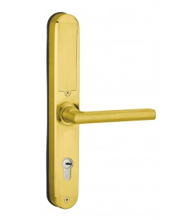 Elektroniczna klamka Intelock Multi, rozstaw 70 mm, złota